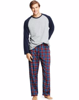 Hanes 03003 - Men's Jersey Flannel Sleep Set