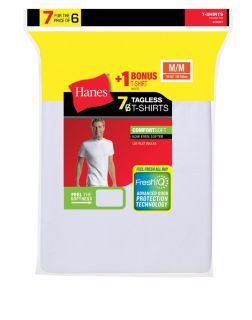 Hanes 2135C7 - Men's TAGLESS® Crewneck Undershirt 7-Pack (Includes 1 Free Bonus Crewneck)
