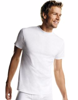Hanes 2135P6 - Men's White TAGLESS® Crewneck Undershirt 6-Pack