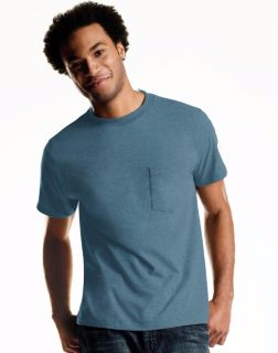 Hanes 2176A4 - Men's TAGLESS® ComfortSoft® Dyed Crewneck Pocket T-Shirt 4-Pack