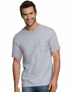 Hanes 2576H3 - ComfortBlend® Men's Perfect T Dyed Pocket Crewneck Undershirt 3-Pack