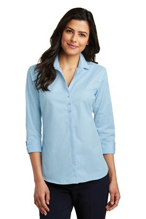 Port Authority LW643 - Ladies 3/4-Sleeve Micro Tattersall Easy Care Shirt