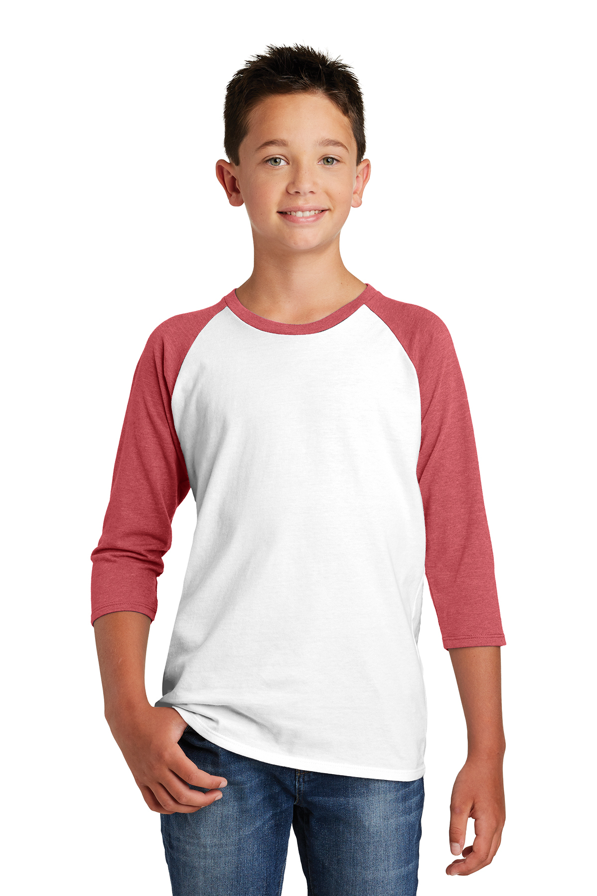 click to view Heathered Red/White