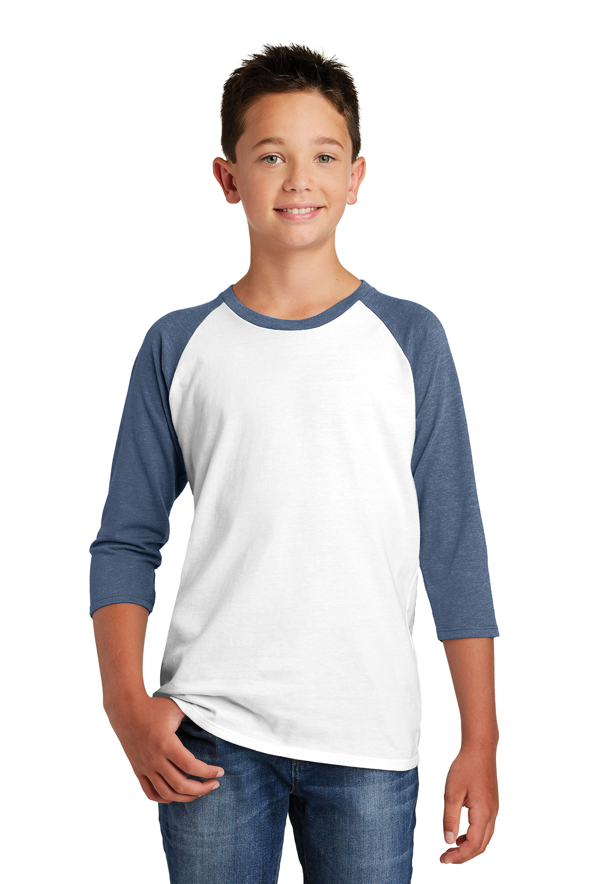 click to view Heathered Navy/ White