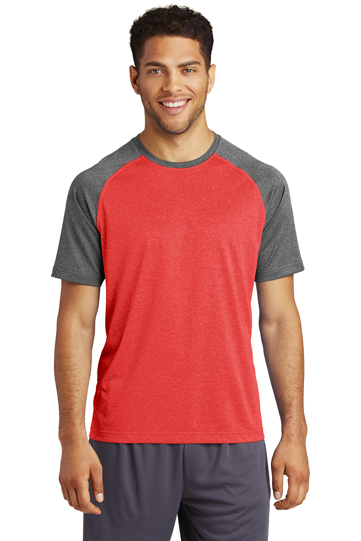 click to view Scarlet Heather/ Graphite Heather