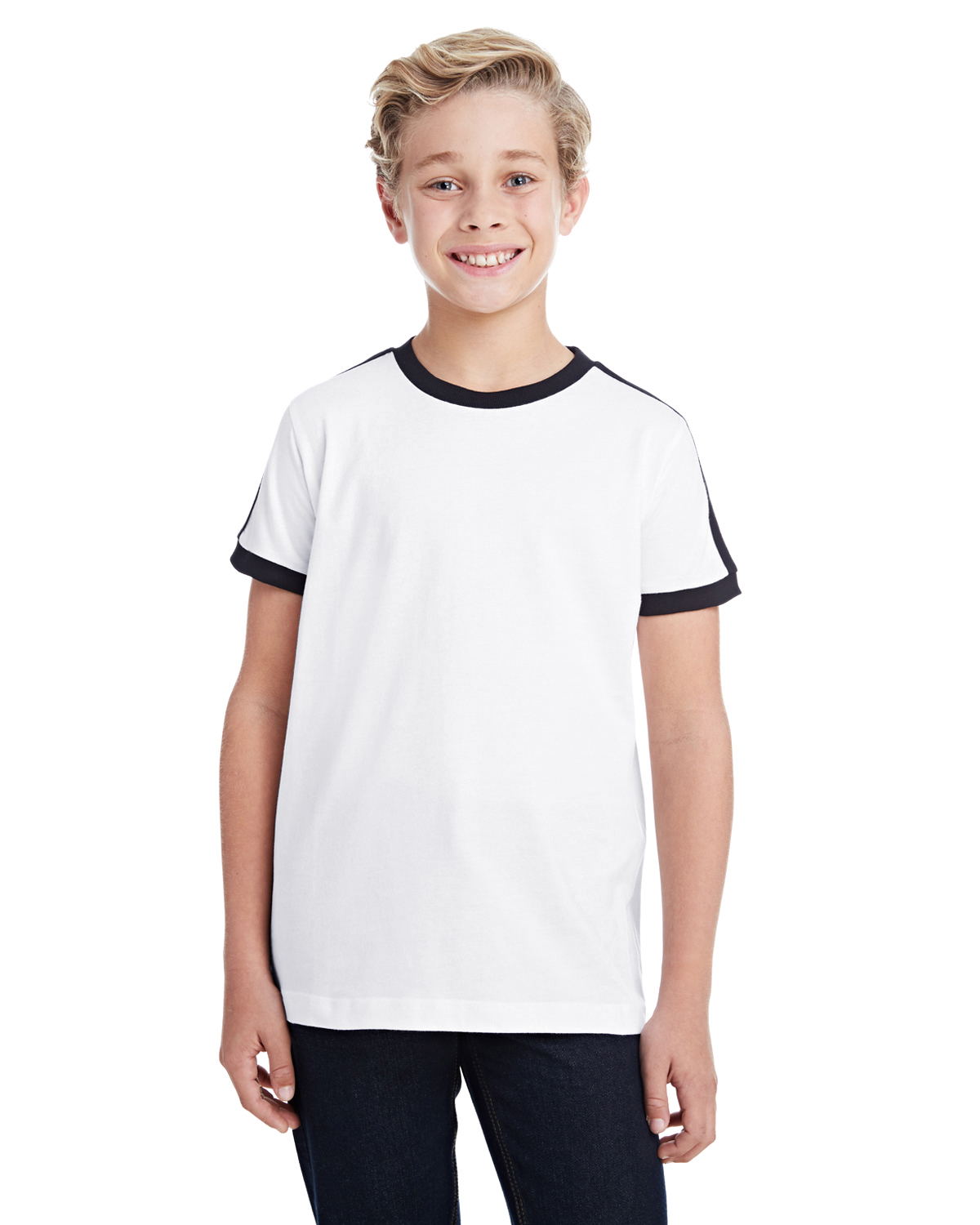 LAT 6132 - Youth Soccer Ringer Fine Jersey T-Shirt