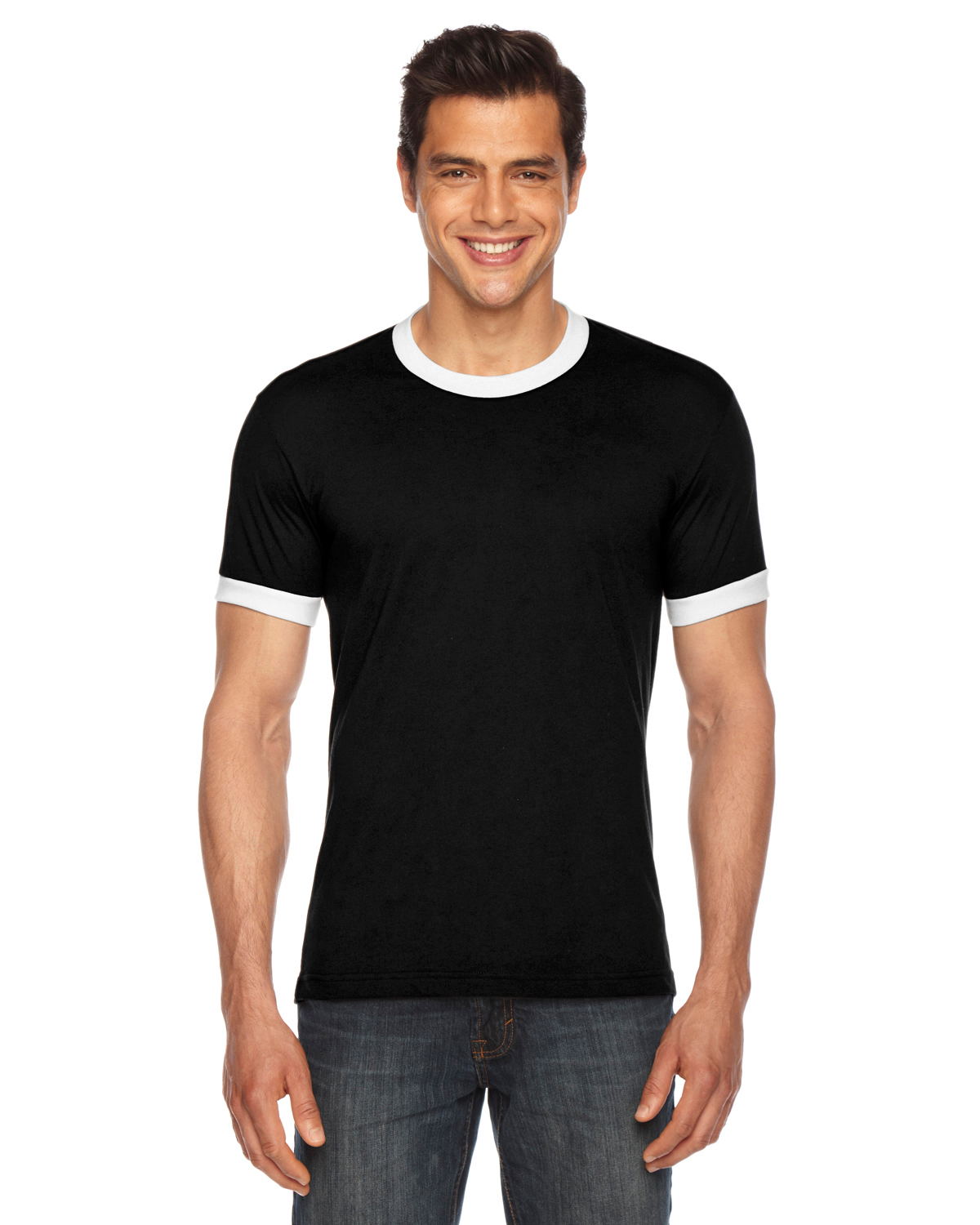 American Apparel BB410W - Unisex Poly-Cotton Short-Sleeve Ringer T-Shirt