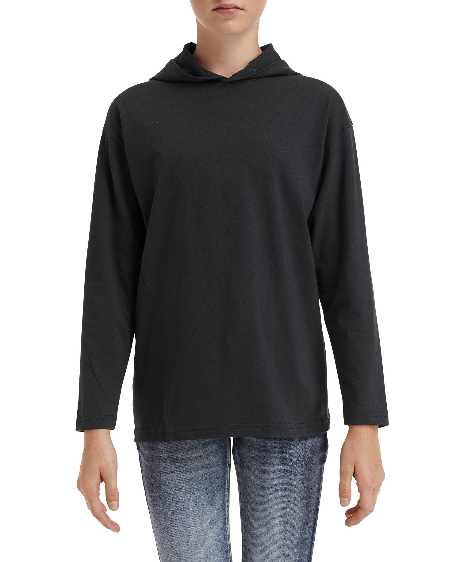 Anvil 987B - Youth Long Sleeve Hooded T-Shirt