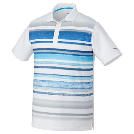 PUMA PA16815 - Men's Washed Stripe Polo Shirt