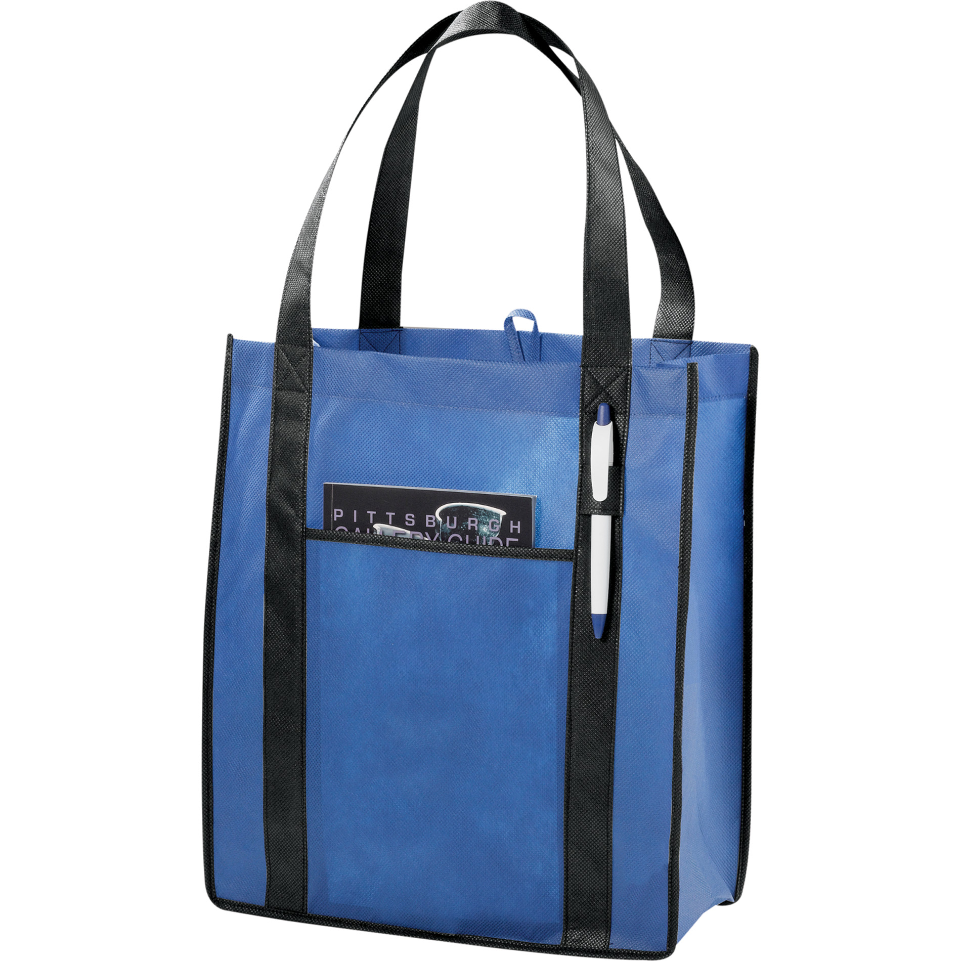 LEEDS 2150-44 - Contrast Non-Woven Carry-All Tote
