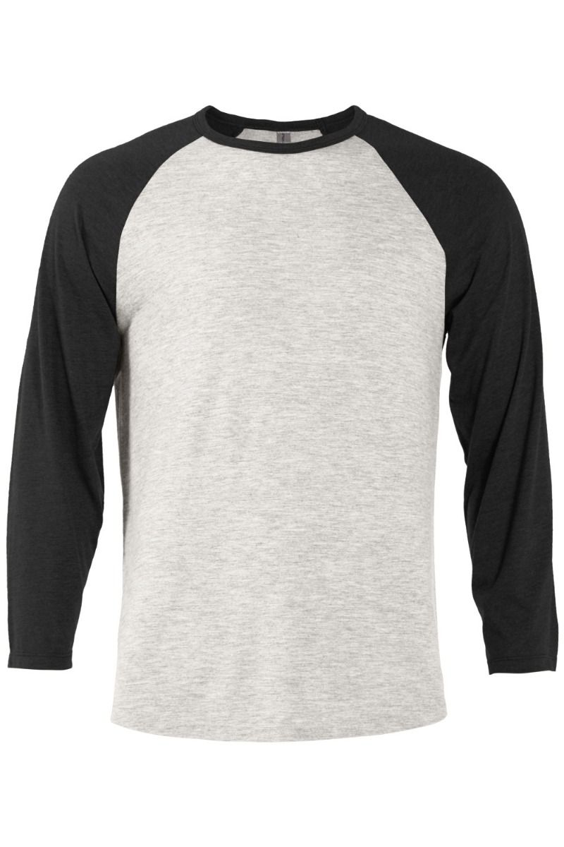 click to view J28 Oatmeal Hthr Body/Black Hthr Sleeves