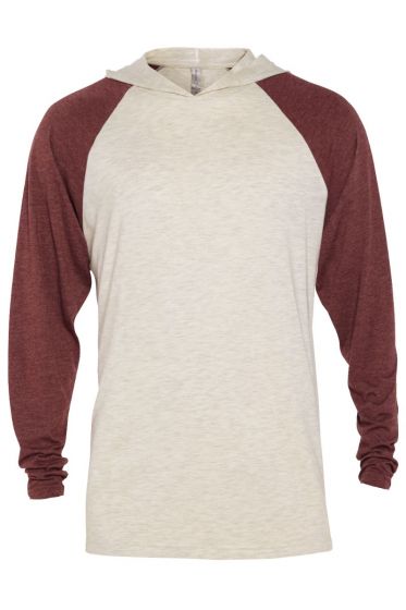 click to view Oatmeal Hthr Body/Maroon Hthr Sleeves
