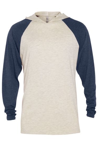 click to view Oatmeal Hthr Body/Ath. Navy Hthr Sleeves