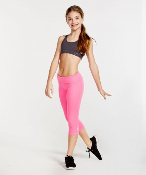 Soffe S1184GP - Girls Luxe Rolldown Capri $26.38 - Youth's Pants