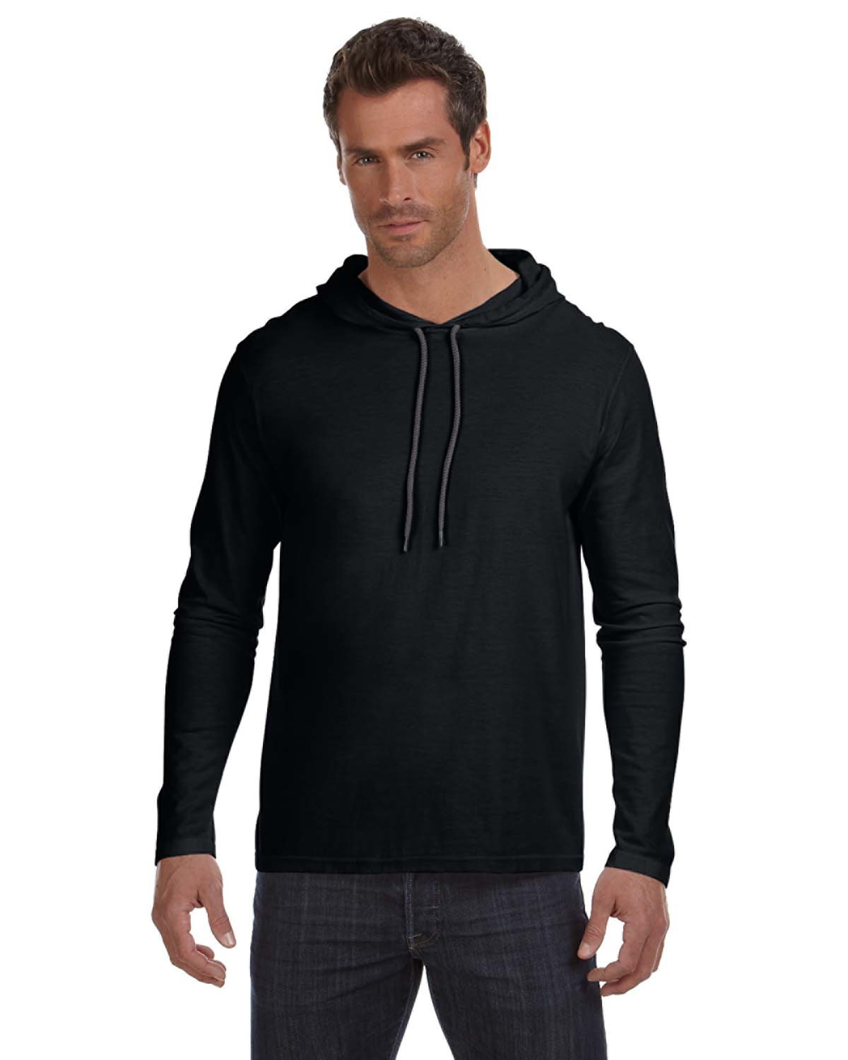 Gildan 987 - Lightweight Hooded Long Sleeve T-Shirt