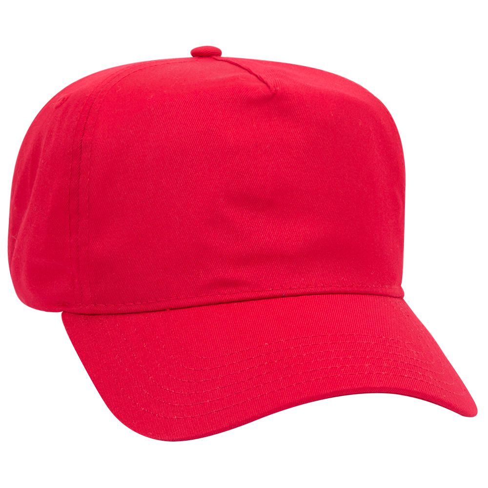 Cotton twill solid and two tone color five panel high crown golf style caps