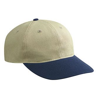 Washed bull denim solid and two tone color six panel low profile pro style caps