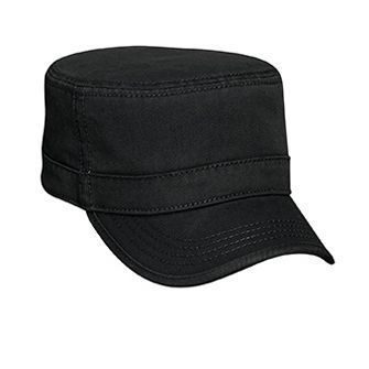 Superior garment washed cotton twill binding trim visor solid color military style caps