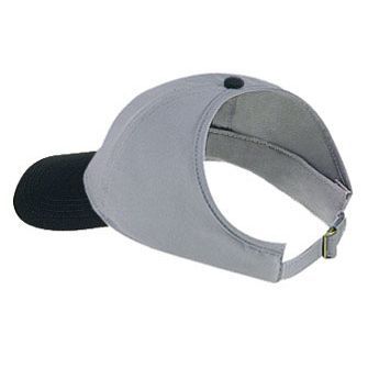 Brushed Cotton Blend Twill Four Panel Ponytail Cap