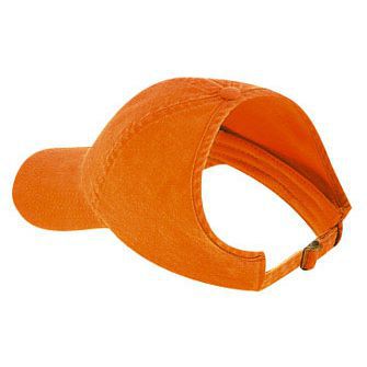 Washed pigment dyed cotton twill ponytail solid and two tone color