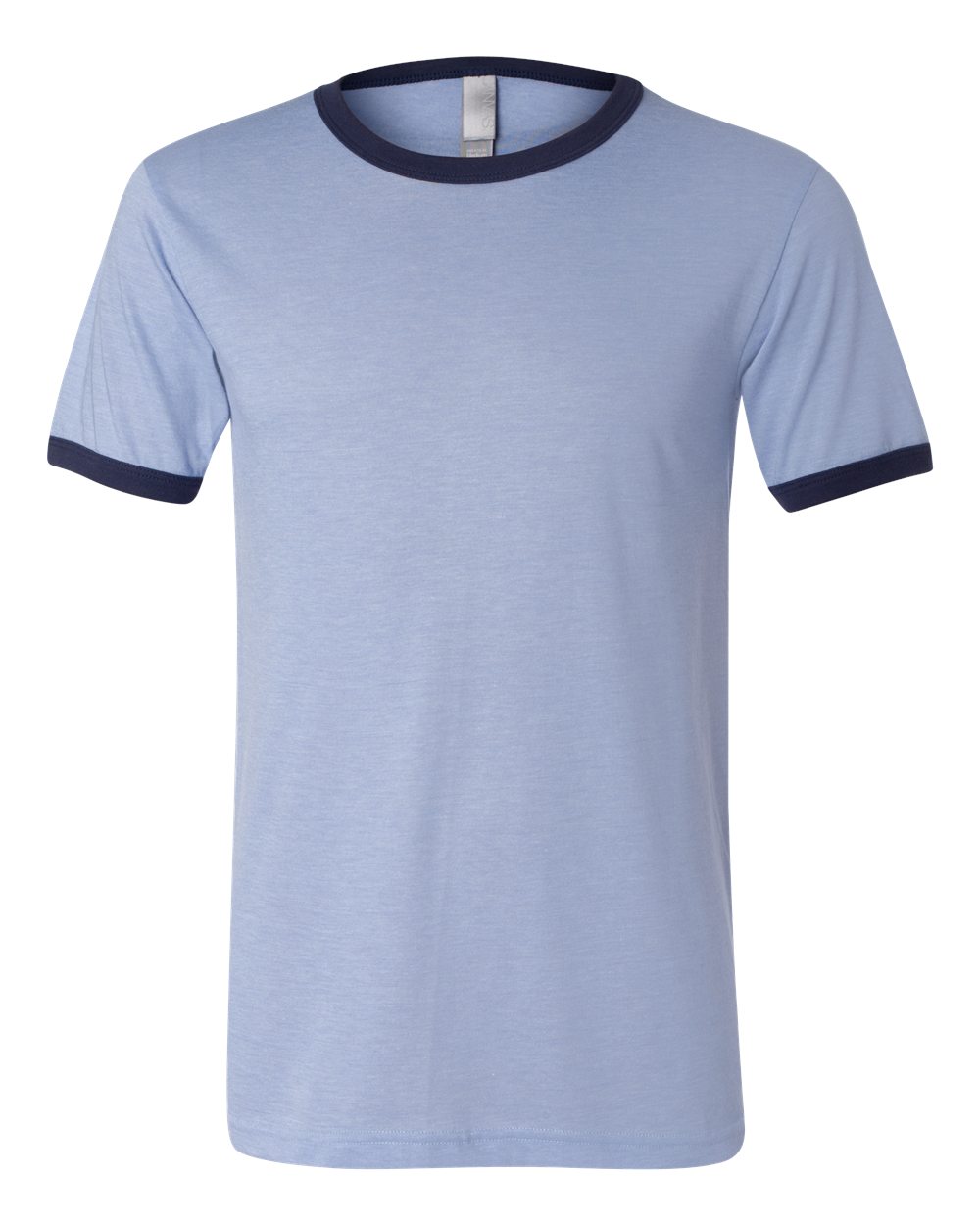 click to view heather blue/navy