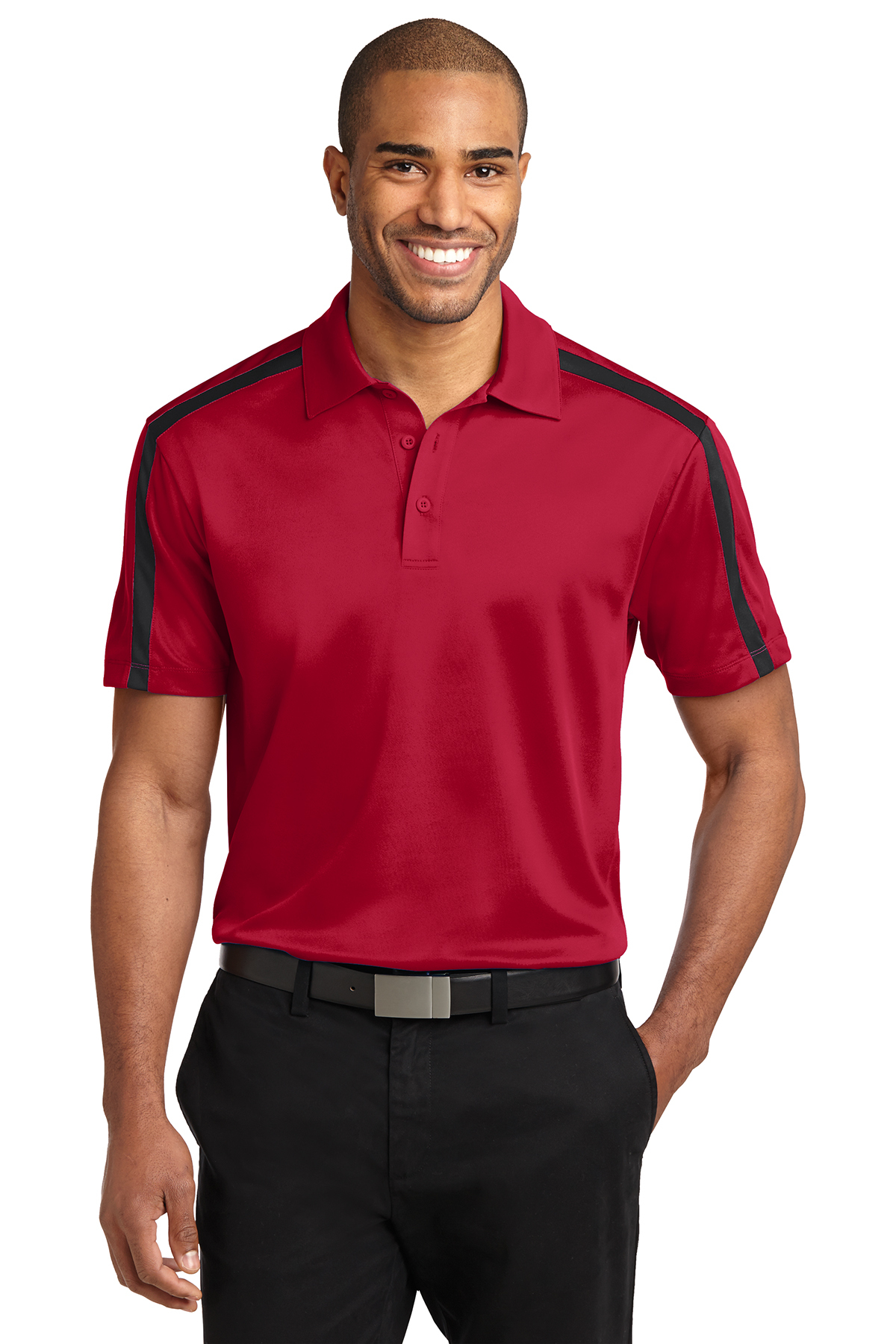 Port Authority K547 Silk Touch Performance Colorblock Stripe Polo