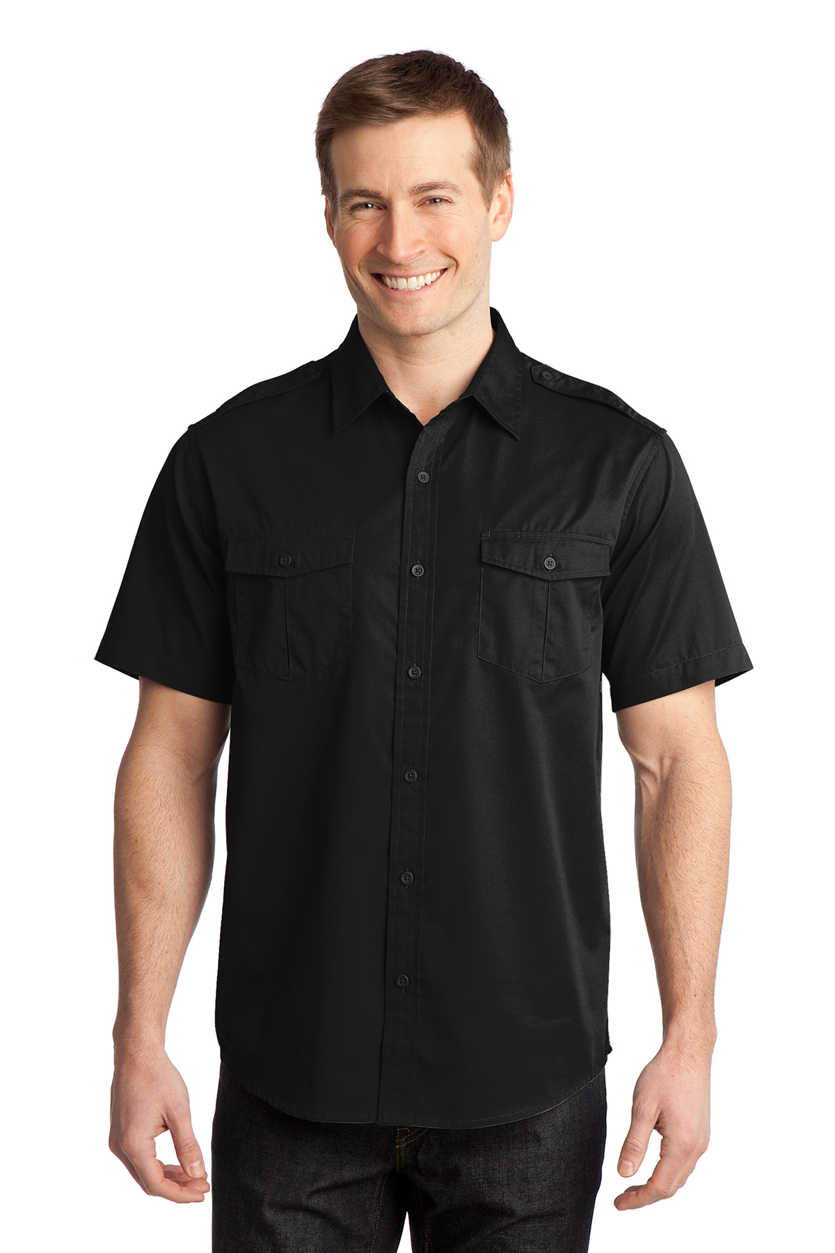 Port Authority® S648 Stain-Resistant Short Sleeve Twill Shirt