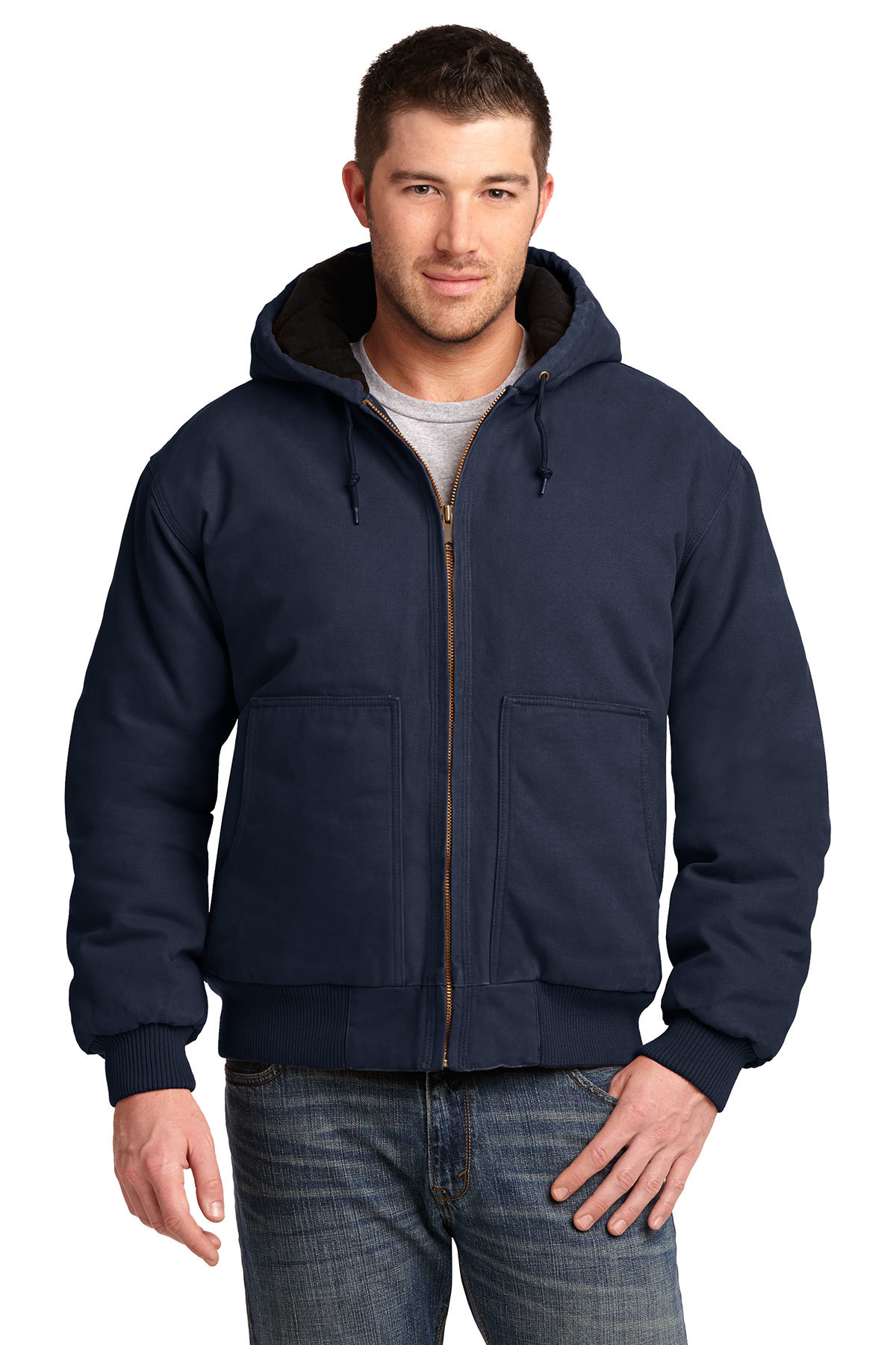 CornerStone CSJ41 Washed Duck Cloth Insulated Hooded Work Jacket ...