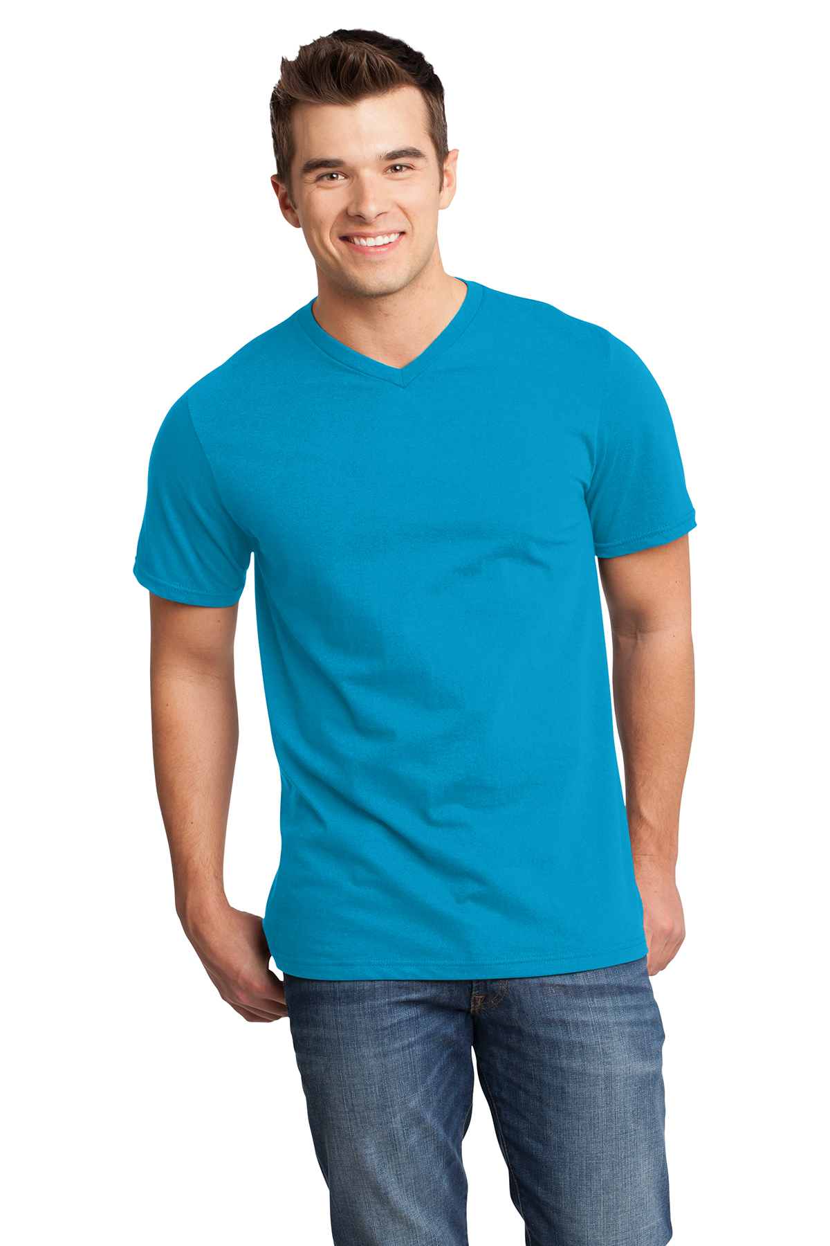 District - Young Mens Very Important Tee V-Neck. DT6500 - T-Shirts