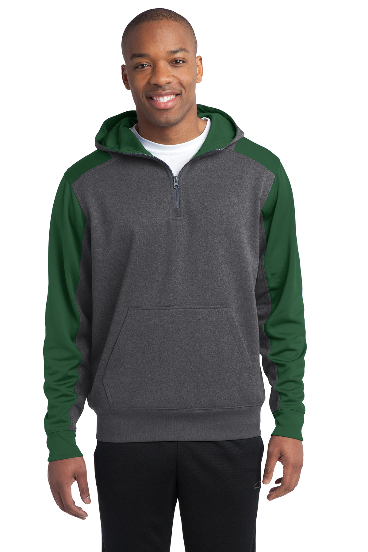 click to view Graphite Heather/Forest Green