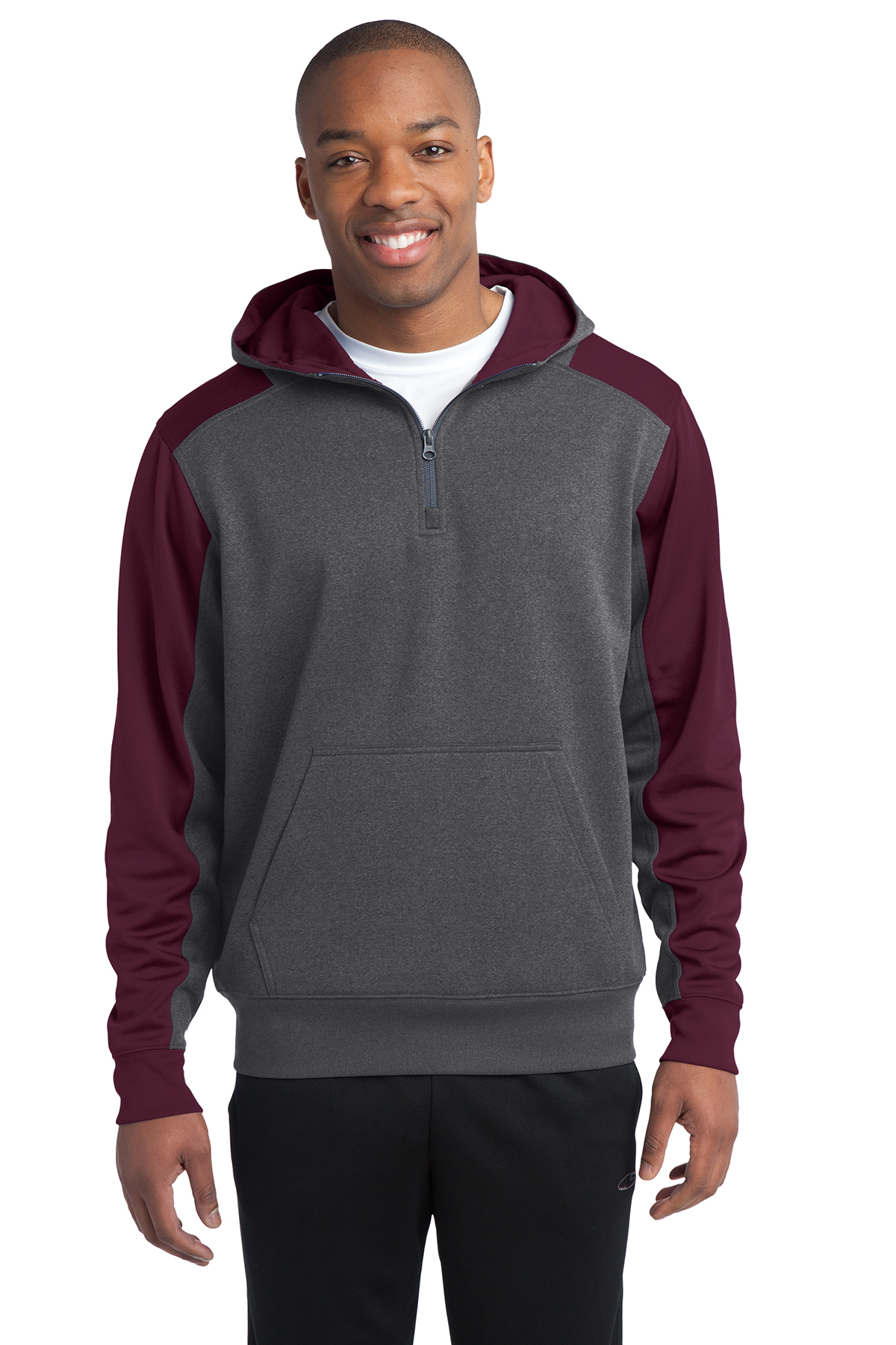 click to view Graphite Heather/Maroon