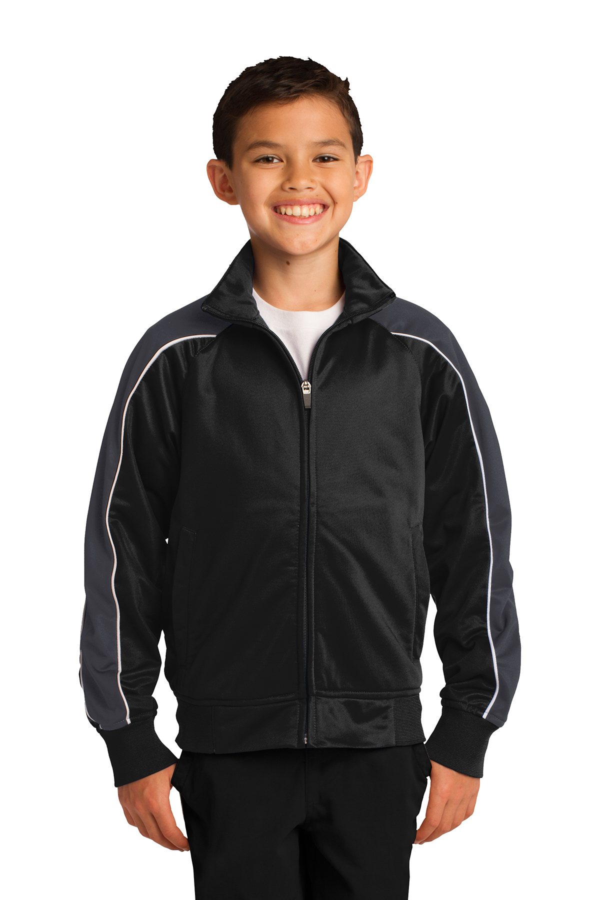 Sport-Tek Youth Piped Tricot Track Jacket. YST92