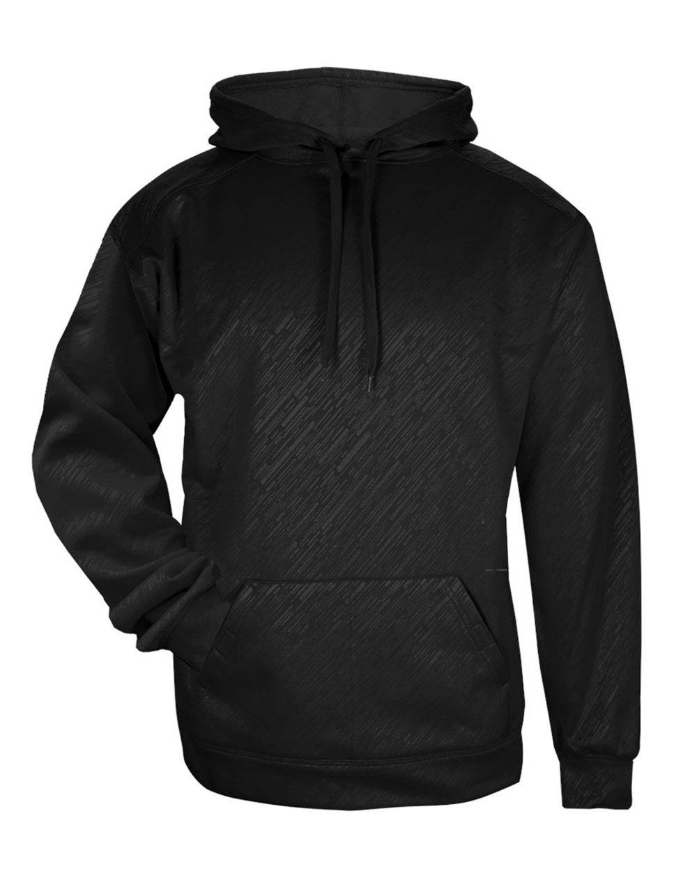 Badger 1431 - Line Embossed Hooded Pullover Performance Fleece Sweatshirt