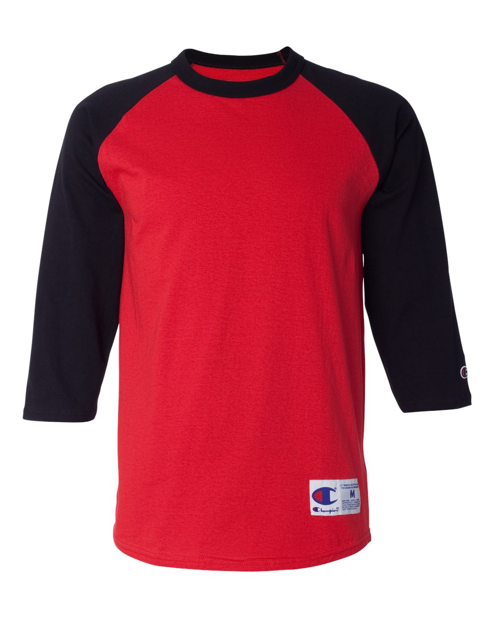 black and red baseball shirt