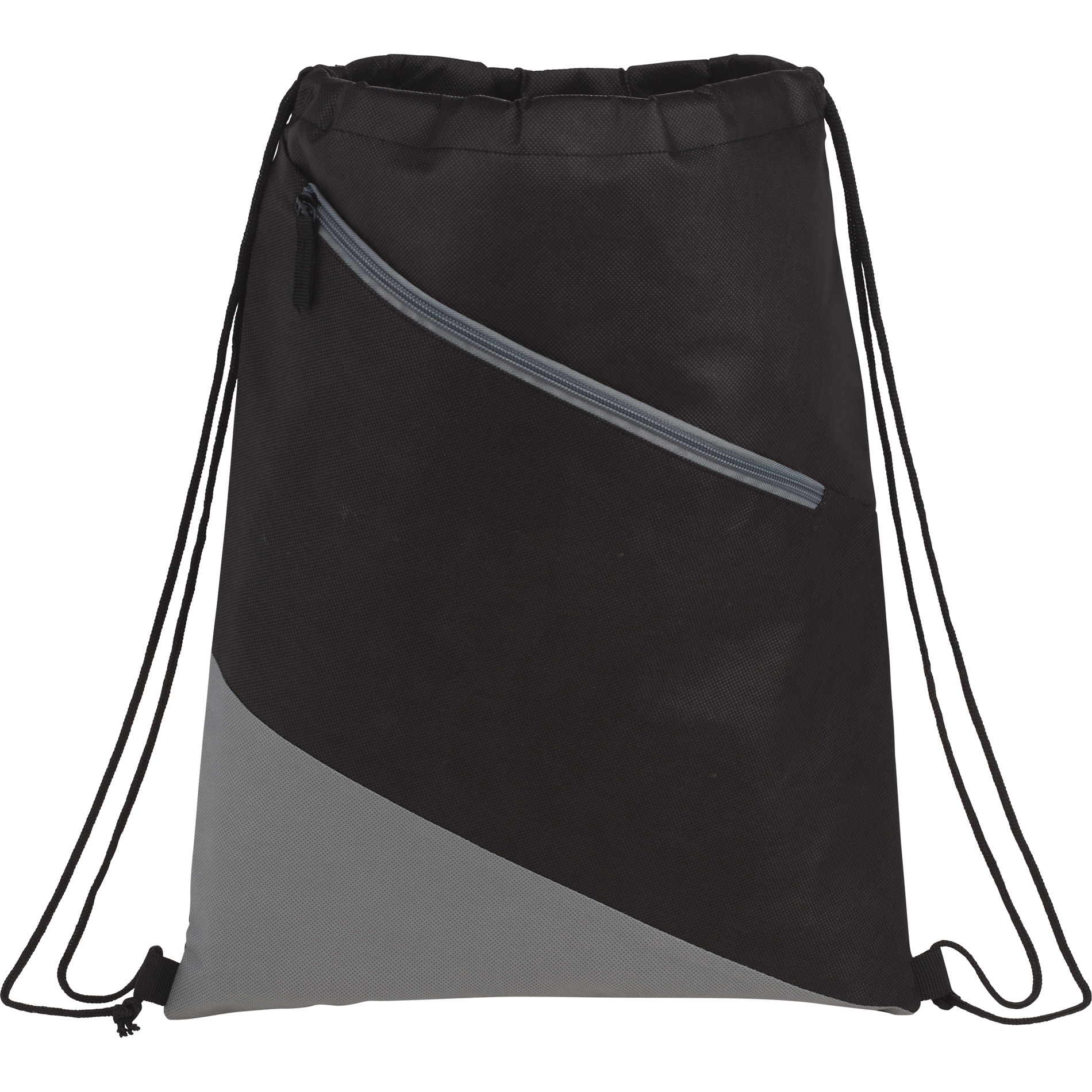 LEEDS 3005-25 - Slanted Non-Woven Drawstring Bag