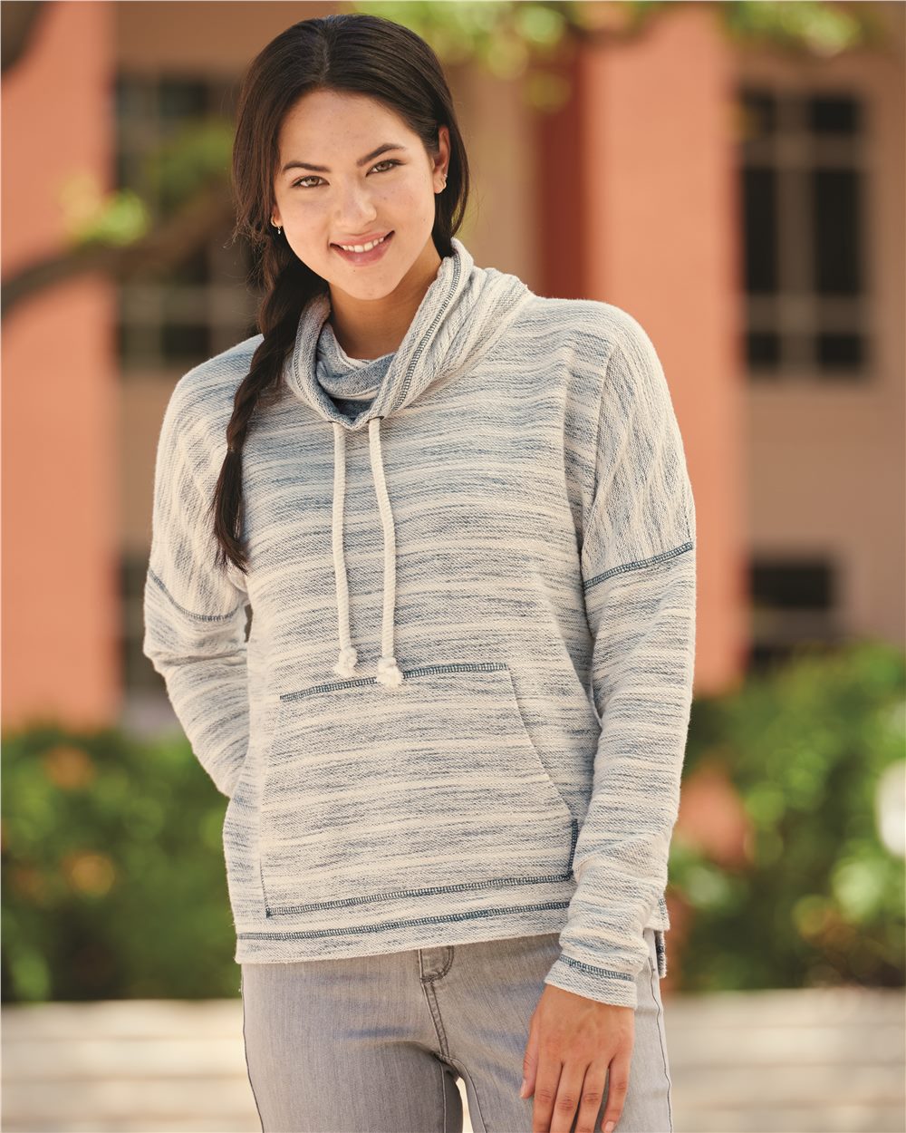 J. America 8693 - Baja Women's French Terry Cowlneck Pullover