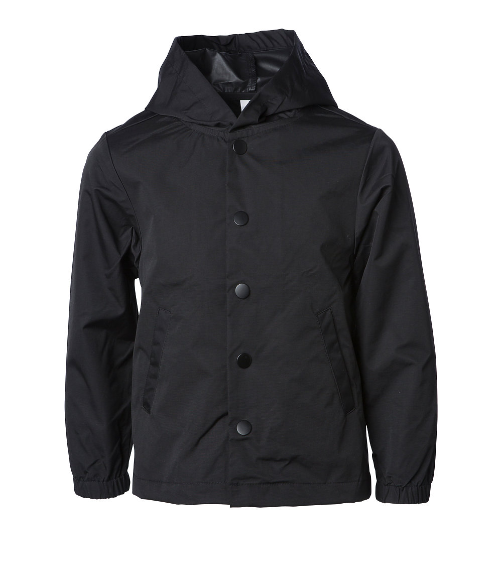 Independent Trading Co. EXP15YNB - Youth Water Resistant Hooded Windbreaker Coaches Jacket