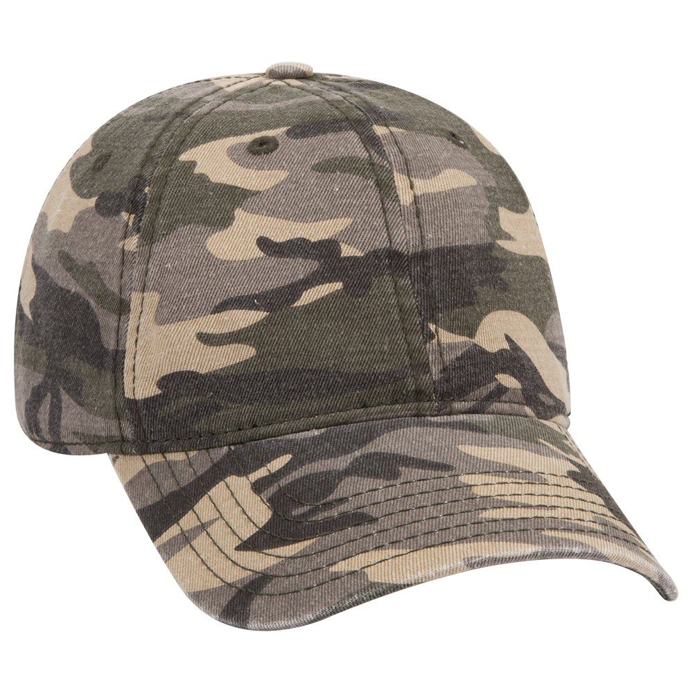 Camouflage garment washed cotton twill low profile pro style caps $5.85 ...