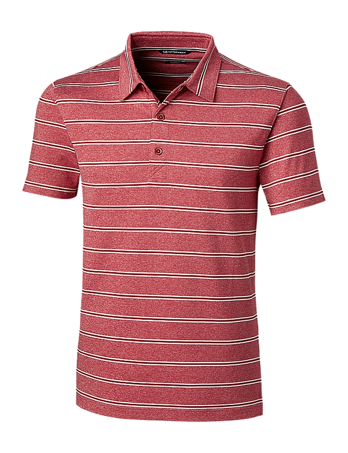 CUTTER & BUCK MCK00132 - Men's Forge Polo Heather Stripe Tailored Fit