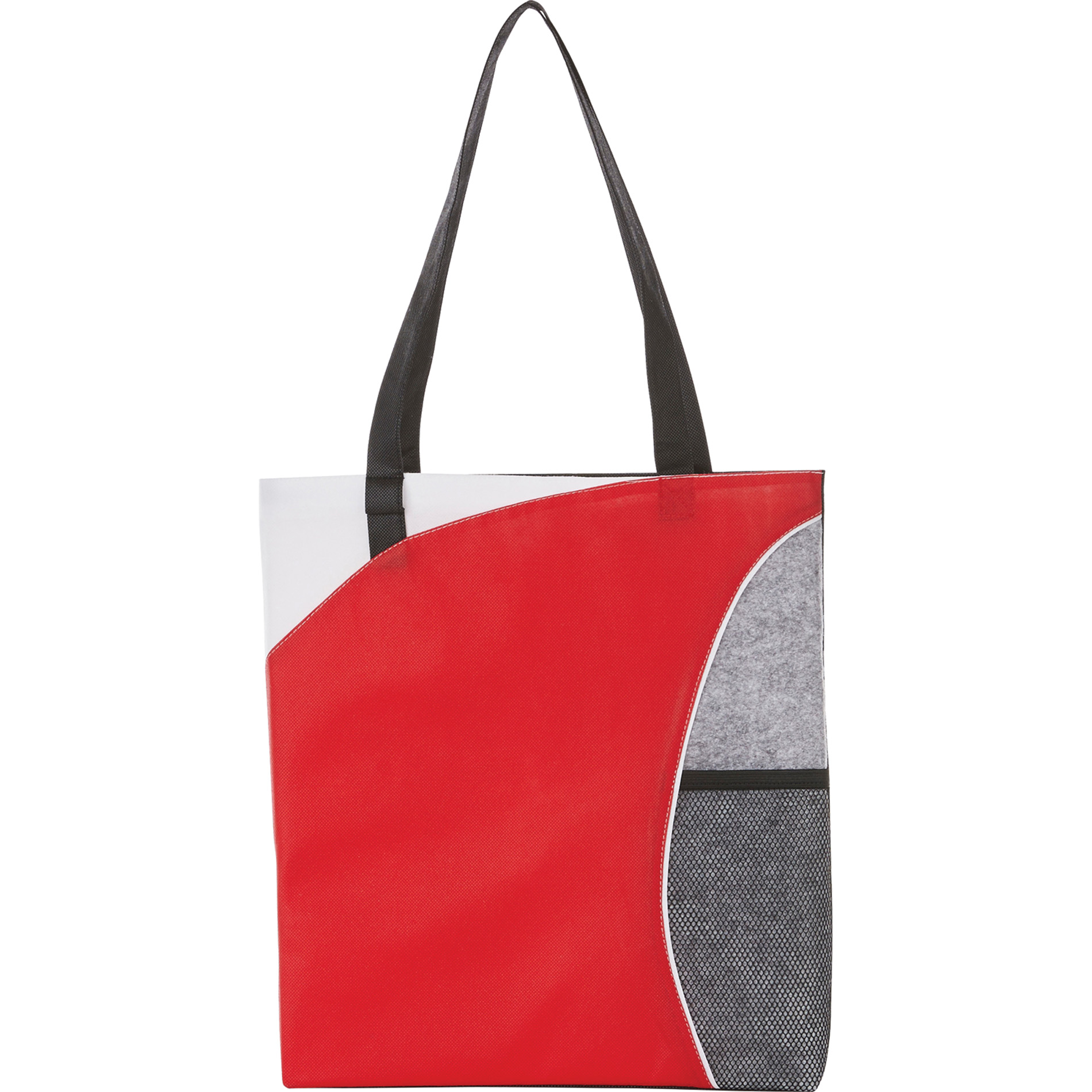 LEEDS 2150-16 - Mesh Pocket Non-Woven Convention Tote