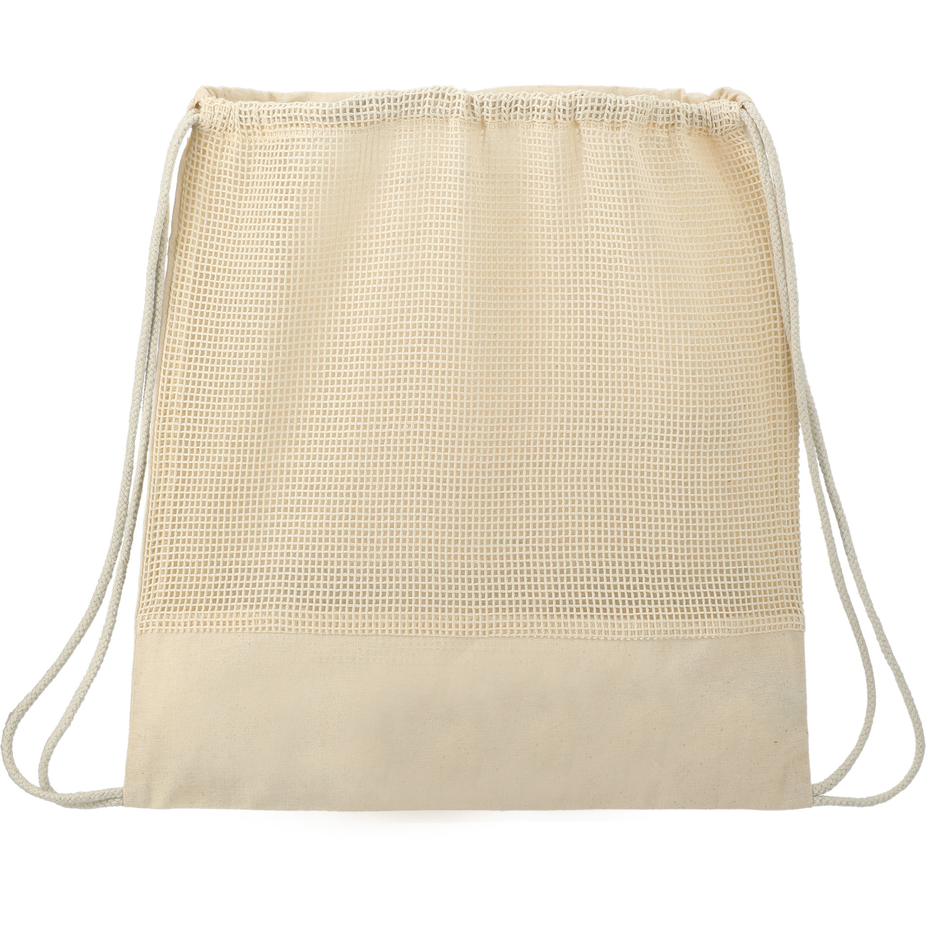 LEEDS 3005-71 - Cotton Mesh Drawstring Bag