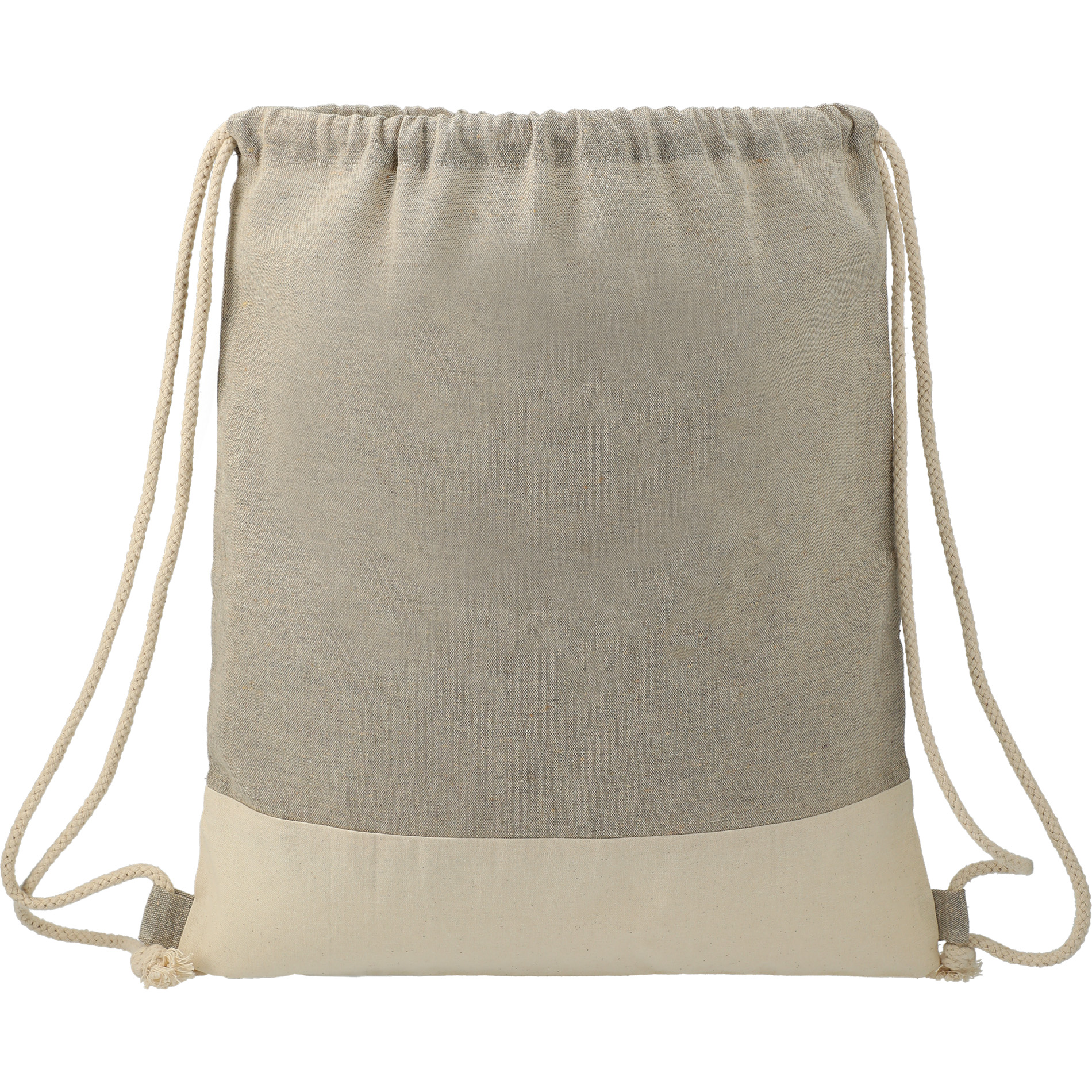 LEEDS 3005-73 - Split Recycled Cotton Drawstring Bag