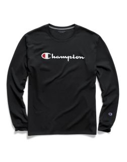 Champion GT78H-S - Men's Classic Jersey Long-Sleeve Tee - Script Logo