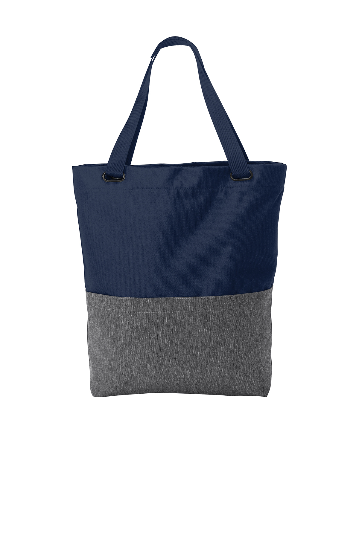 click to view Heather Grey/ river Blue Navy