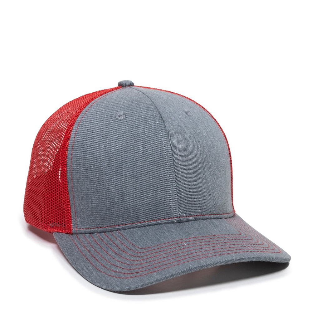 click to view HEATHERED GREY/RED