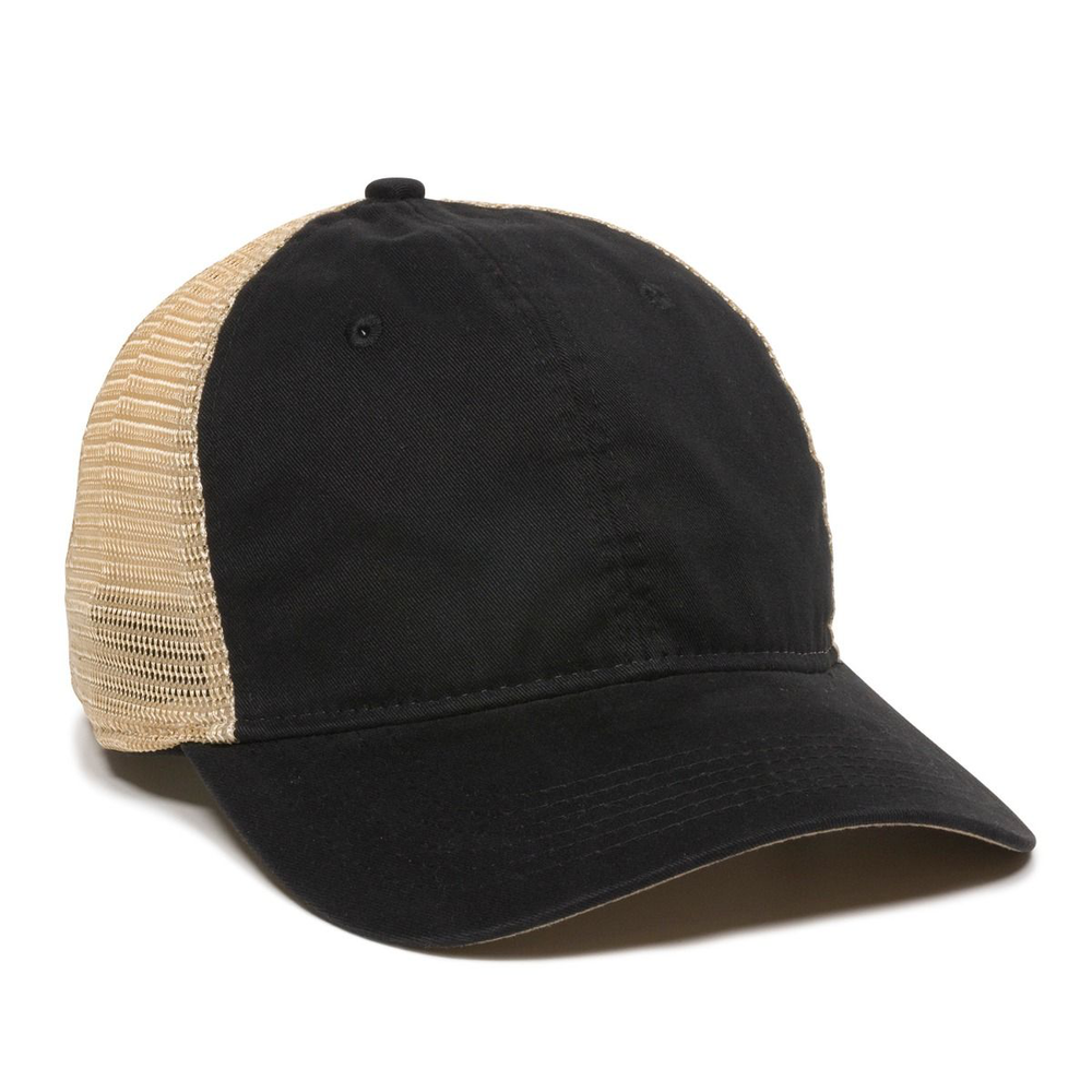 Outdoor Cap PWT-200M - Premium Washed Twill with Tea Stained Mesh Back Cap