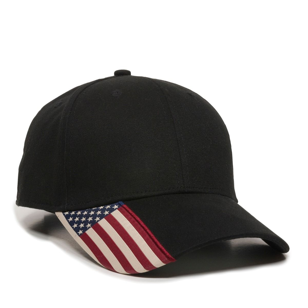 Outdoor Cap USA-300 - Twill Cap with Flag Visor Insert