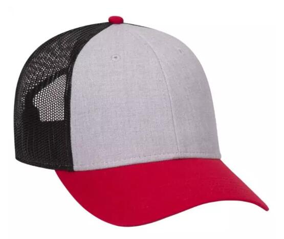 OTTO CAP 83-1300 - Heather 6 Panel Low Profile Mesh Back Trucker Hat
