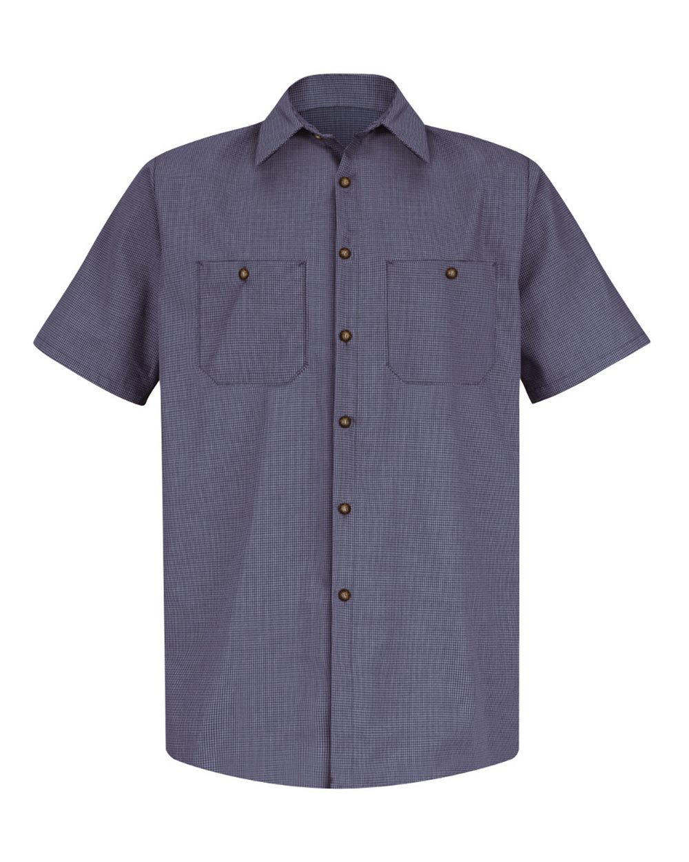 Red Kap Industrial SP20 Micro Check or Stripe Short Sleeve Work Shirt