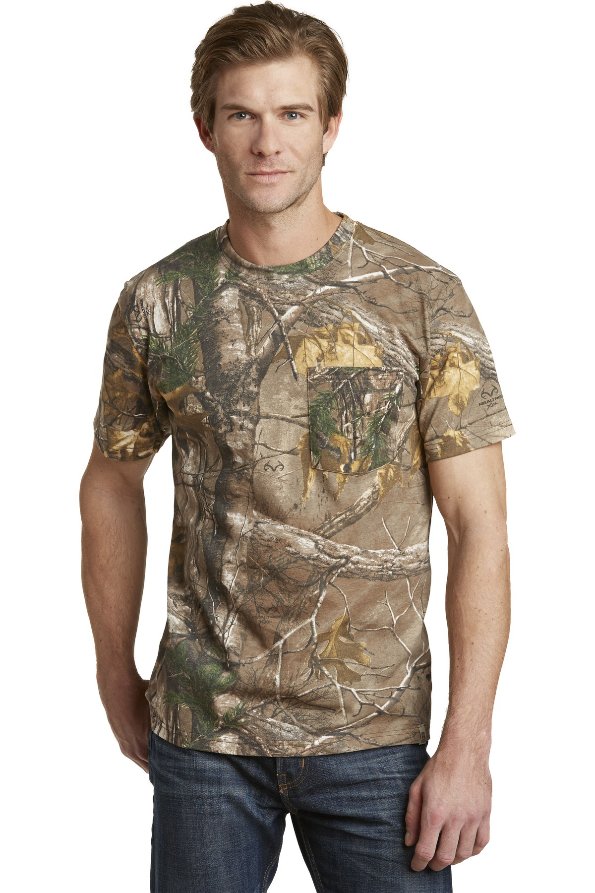 Russell Outdoors™ S021R Realtree Explorer 100% Cotton T-Shirt with Pocket
